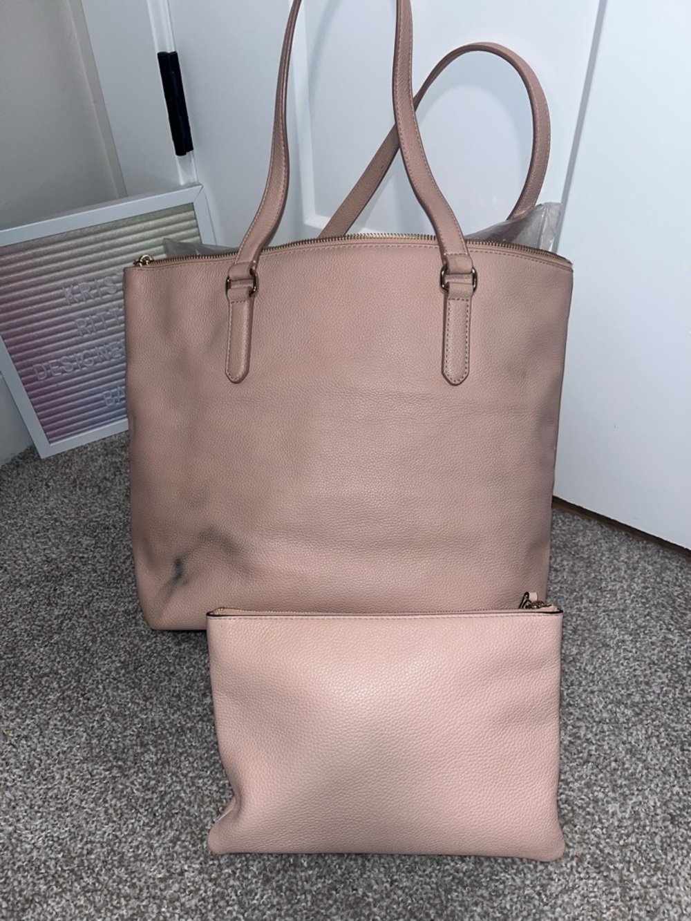 Kate Spade Pink Larchmont Avenue Logo Penny SET - Picture 8 of 9